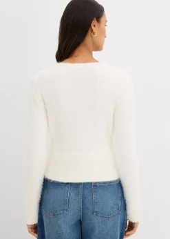 Gilet en fine maille poilue