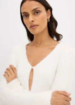 Gilet en fine maille poilue