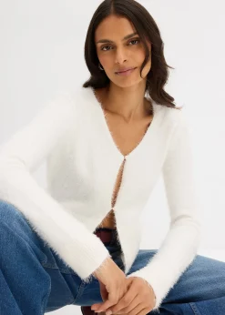 Gilet en fine maille poilue