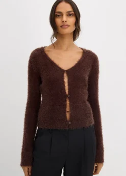 Gilet en fine maille poilue