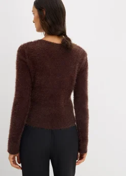 Gilet en fine maille poilue