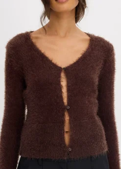 Gilet en fine maille poilue