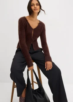 Gilet en fine maille poilue