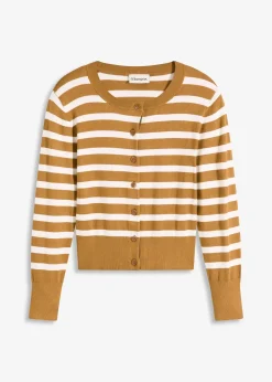 Gilet en fine maille rayée