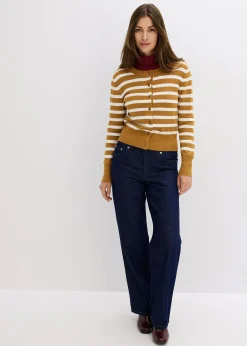 Gilet en fine maille rayée