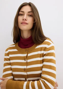 Gilet en fine maille rayée