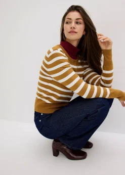 Gilet en fine maille rayée