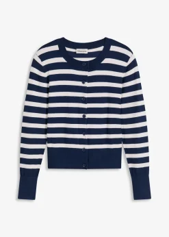 Gilet en fine maille rayée