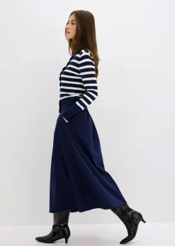 Gilet en fine maille rayée