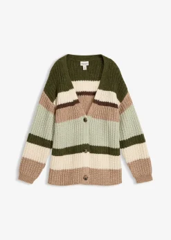 Gilet en grosse maille à dégradé de couleurs