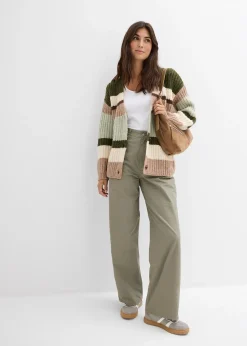 Gilet en grosse maille à dégradé de couleurs