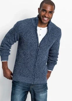 Gilet en grosse maille côtelée avec coton