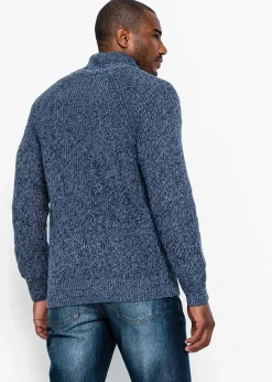 Gilet en grosse maille côtelée avec coton