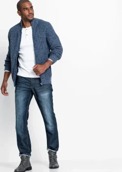 Gilet en grosse maille côtelée avec coton