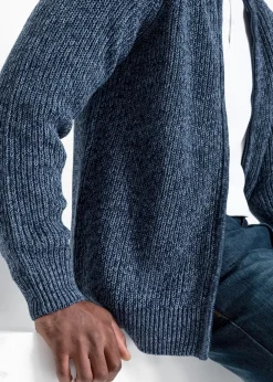 Gilet en grosse maille côtelée avec coton