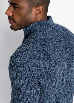 Gilet en grosse maille côtelée avec coton