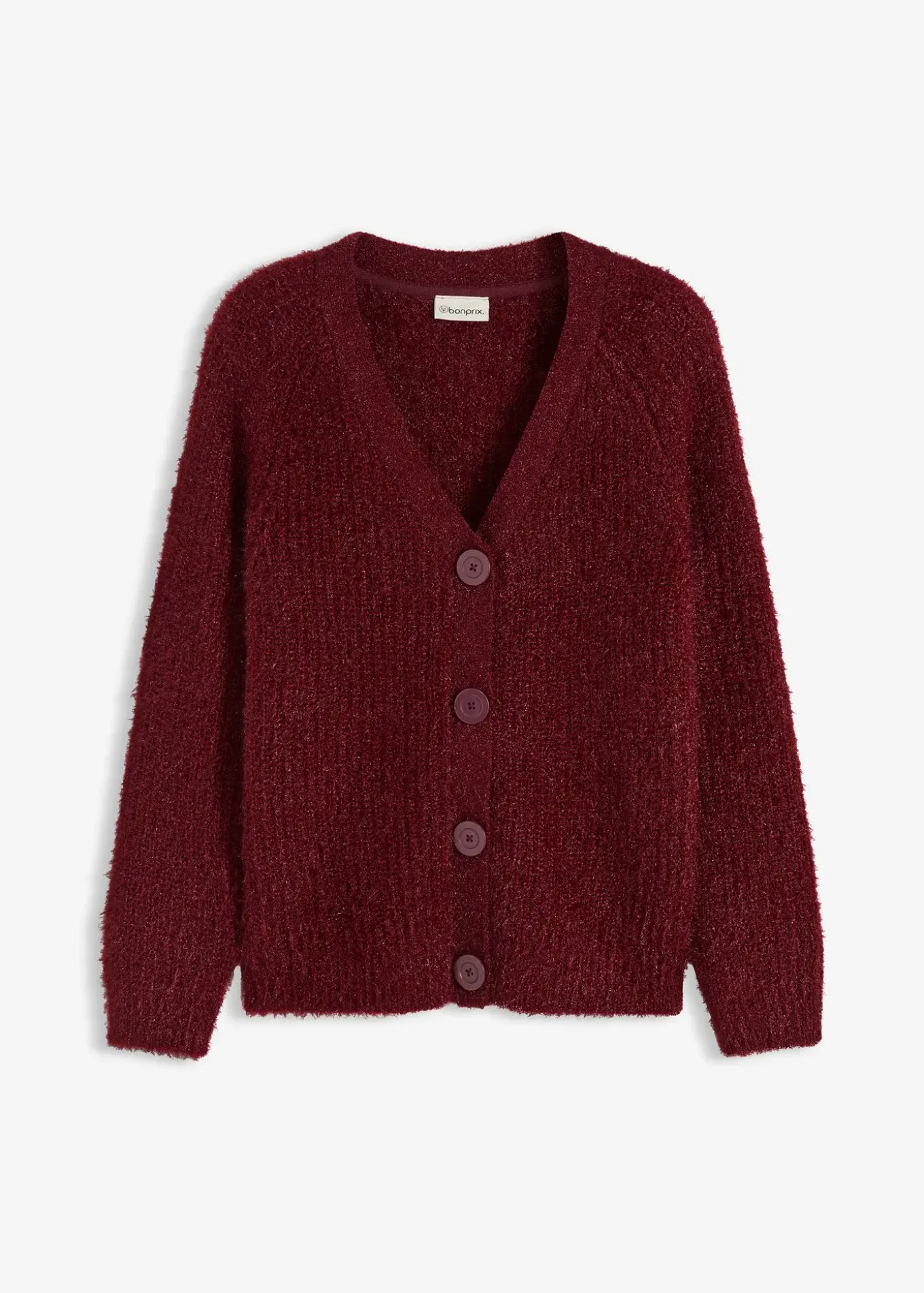 Gilet en grosse maille côtelée brillante