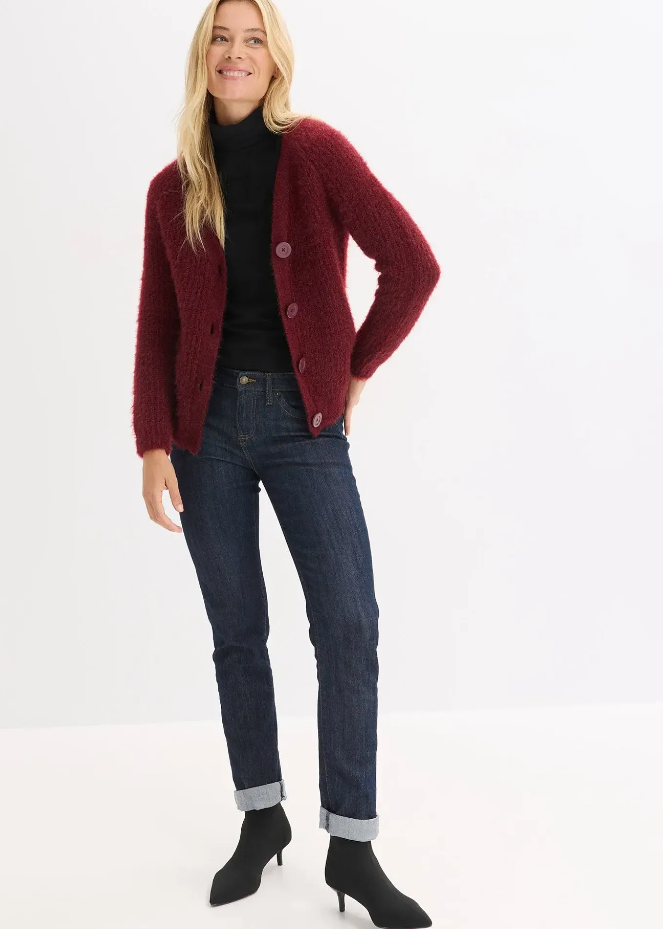 Gilet en grosse maille côtelée brillante