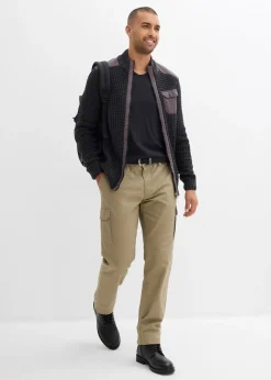 Gilet en grosse maille point de riz avec poche poitrine