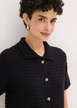 Gilet en maille à boutons décoratifs