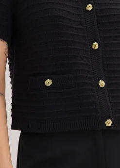 Gilet en maille à boutons décoratifs