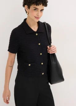 Gilet en maille à boutons décoratifs