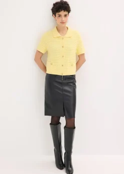 Gilet en maille à boutons décoratifs