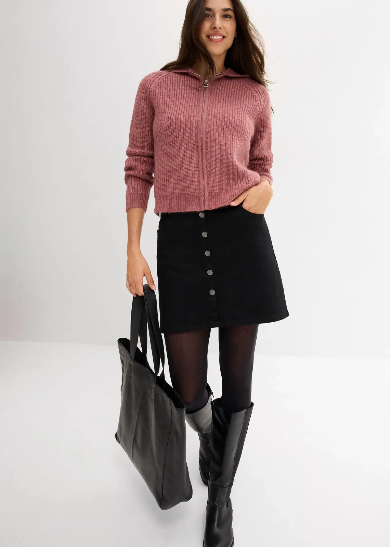 Gilet en maille à capuche