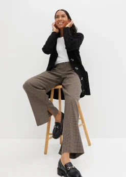 Gilet en maille à col châle et motif torsadé