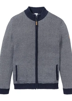 Gilet en maille 100% coton à col montant