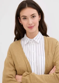 Gilet en maille 100% coton flammé