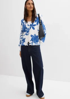 Gilet en maille à imprimé floral