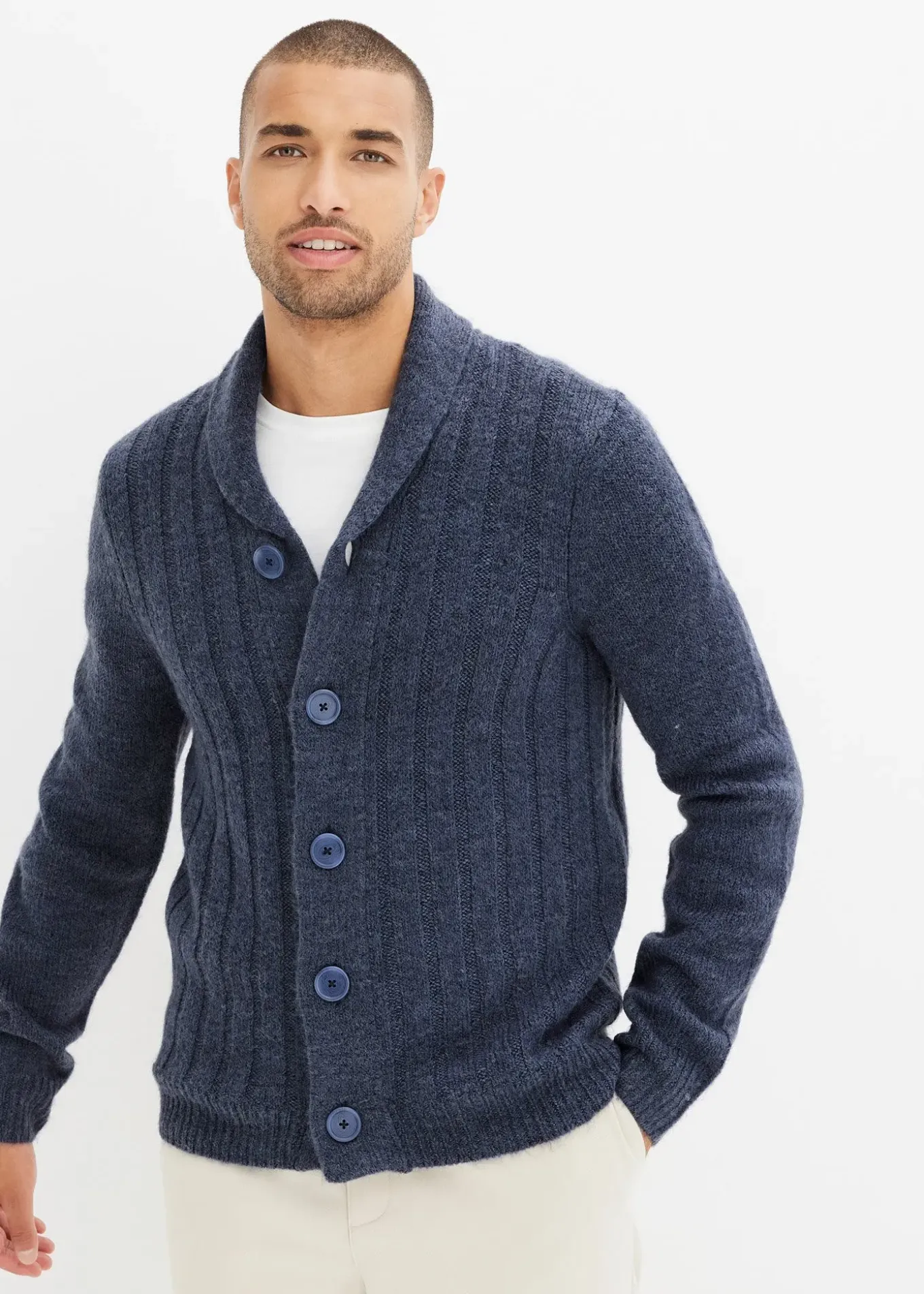 Gilet en maille à motif côtelé