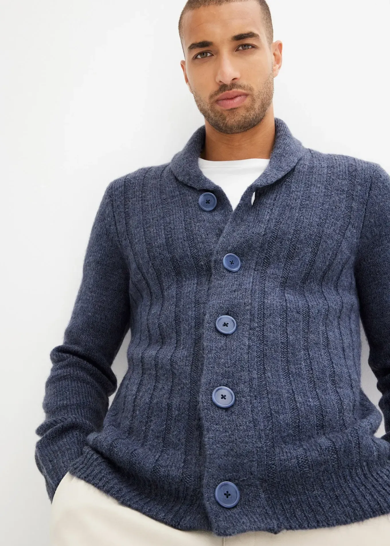 Gilet en maille à motif côtelé