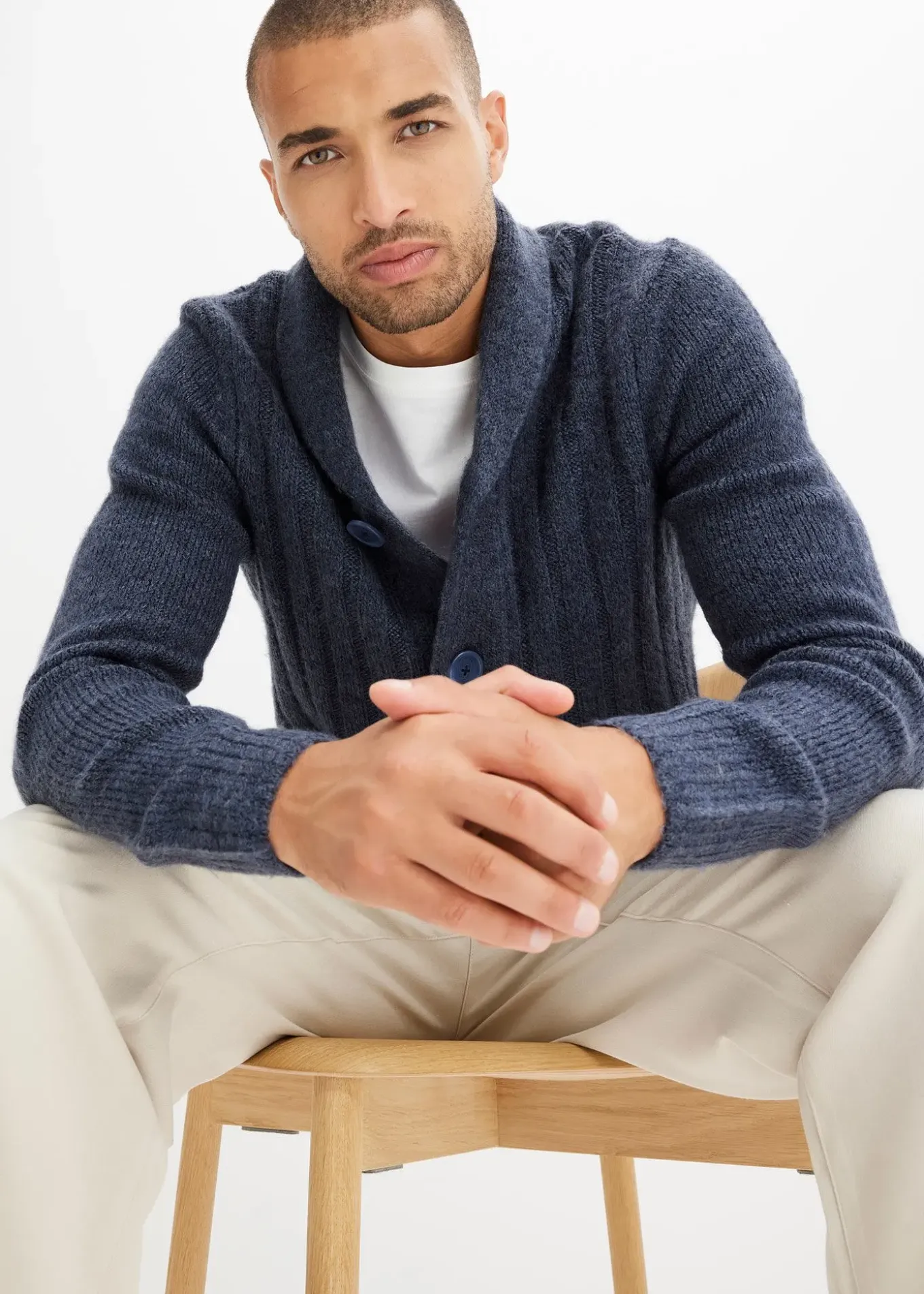 Gilet en maille à motif côtelé