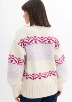 Gilet en maille à motif norvégien