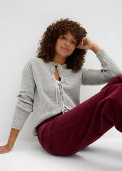 Gilet en maille à nœuds