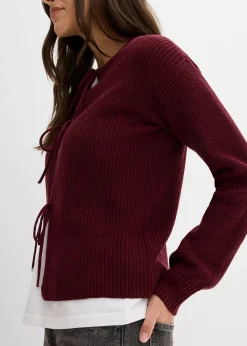 Gilet en maille à nœuds