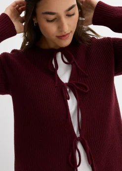 Gilet en maille à nœuds