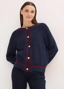 Gilet en maille à rayures contrastantes