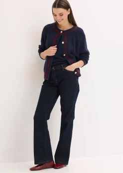 Gilet en maille à rayures contrastantes