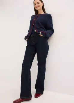 Gilet en maille à rayures contrastantes