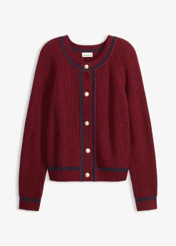 Gilet en maille à rayures contrastantes