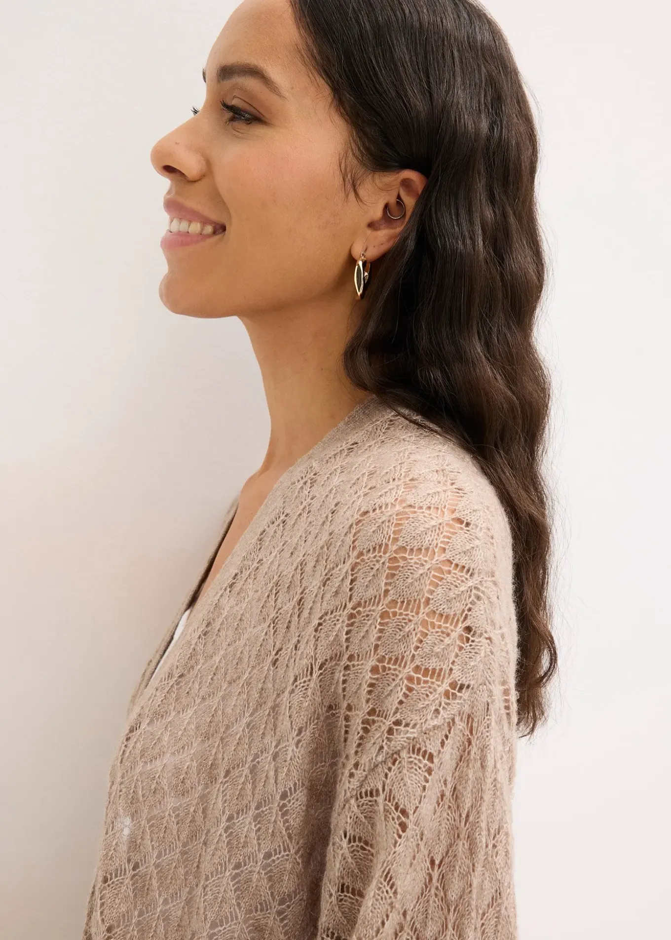 Gilet en maille ajourée