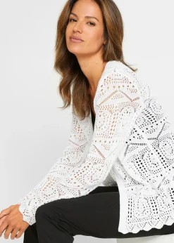 Gilet en maille ajourée