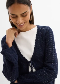 Gilet en maille ajourée