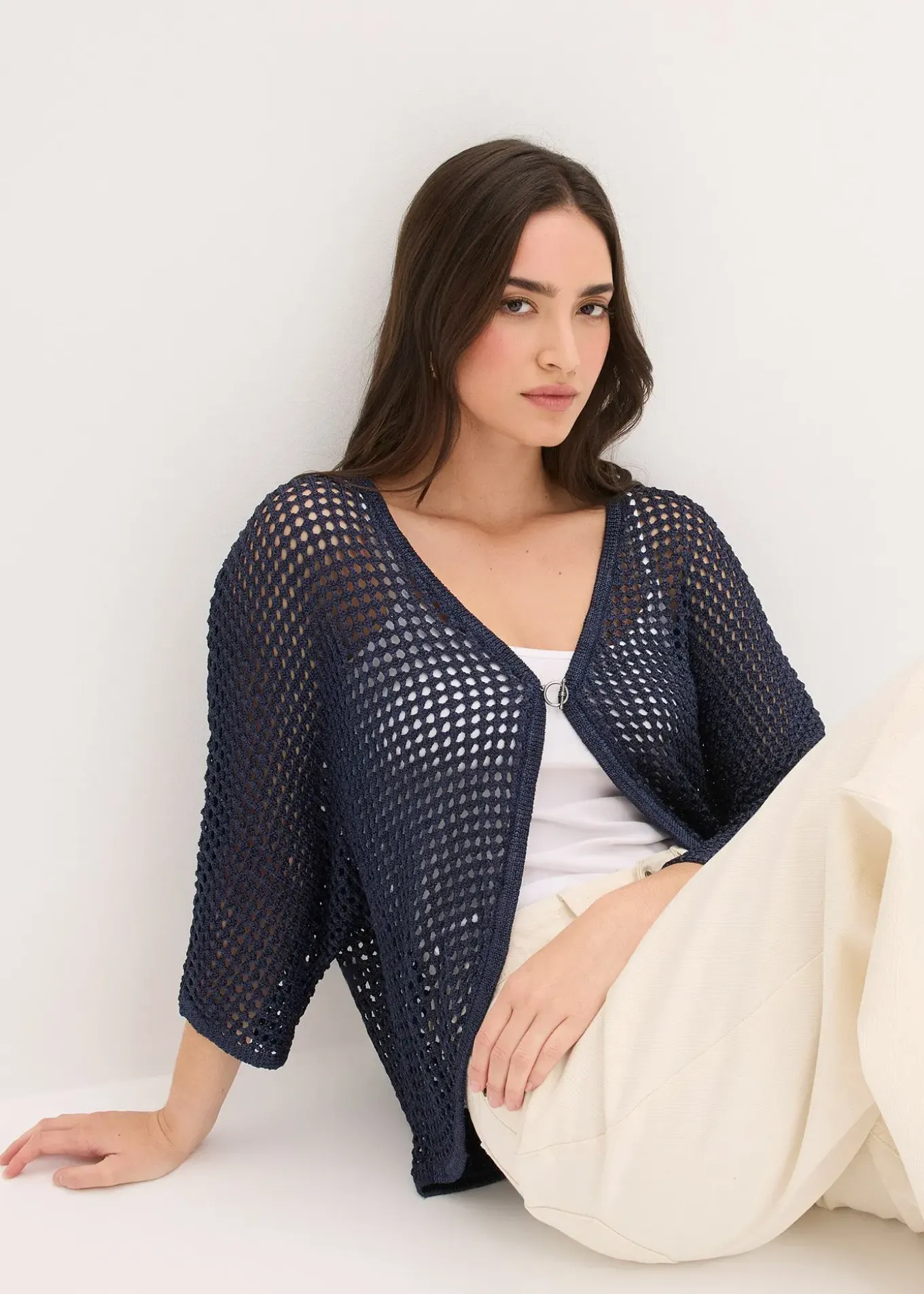 Gilet en maille ajourée