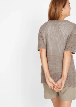 Gilet en maille ajourée