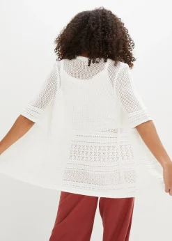 Gilet en maille ajourée