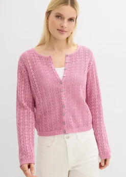 Gilet en maille ajourée 100% coton